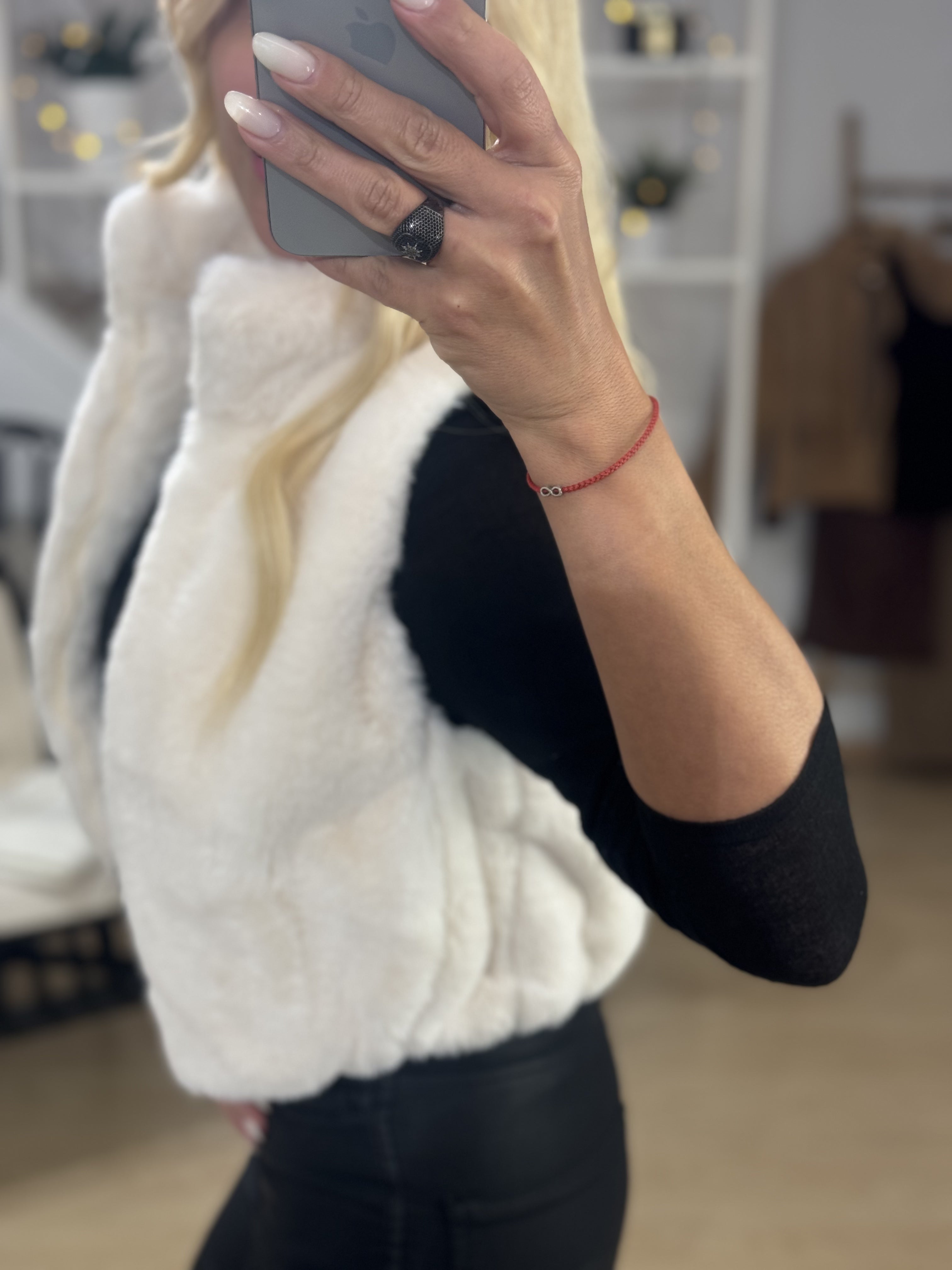 κοντό γούνινο παλτό με κουκούλα